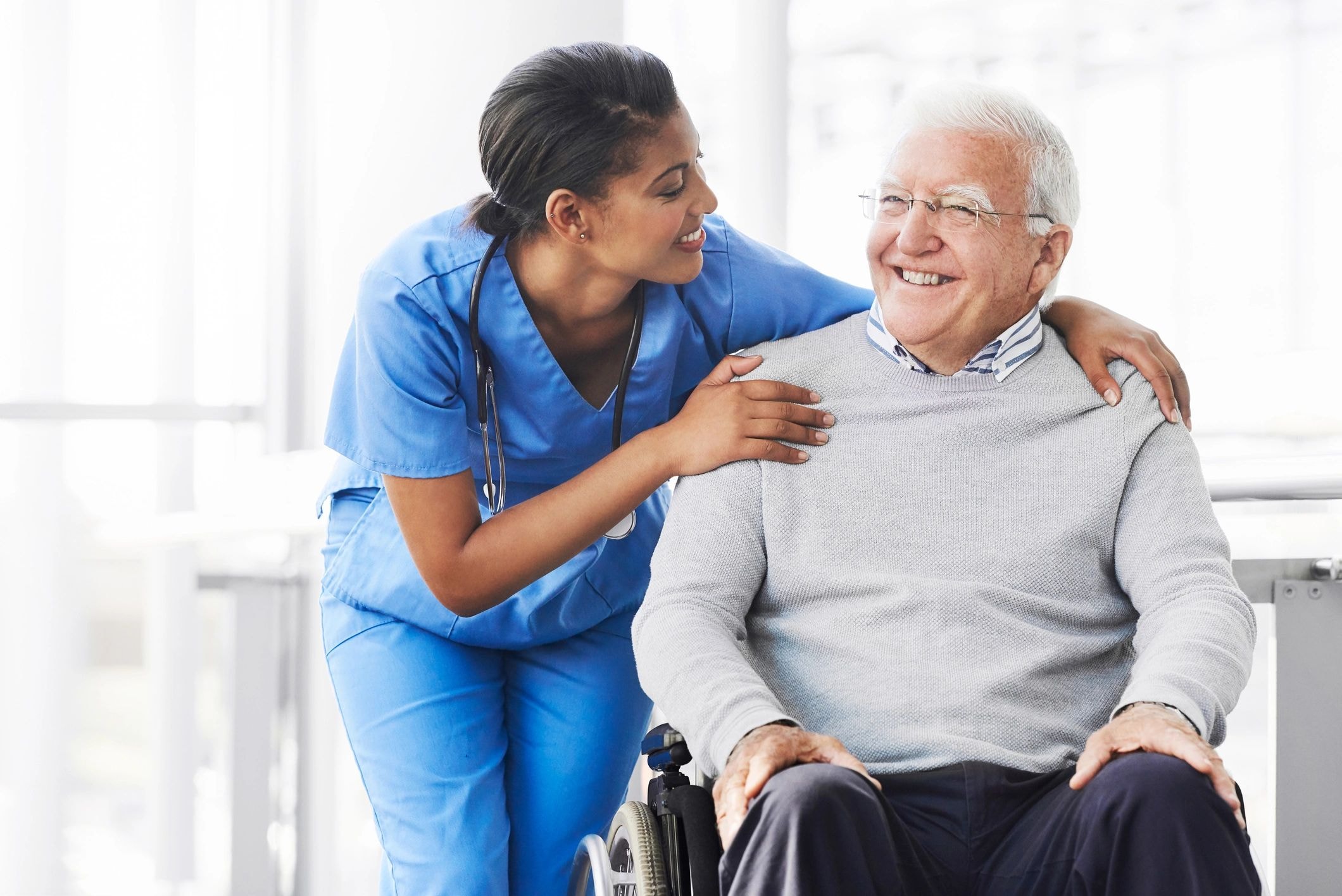 LIBCARE OF AR caregiver with senior client